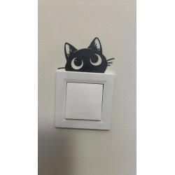 Işık Anahtarı Dekoratif Kedi Süsü 4 Adet
